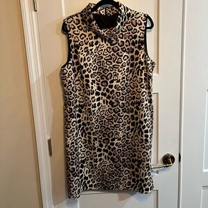 Alex Marie Black and Cream Leopard Print Mini Dress